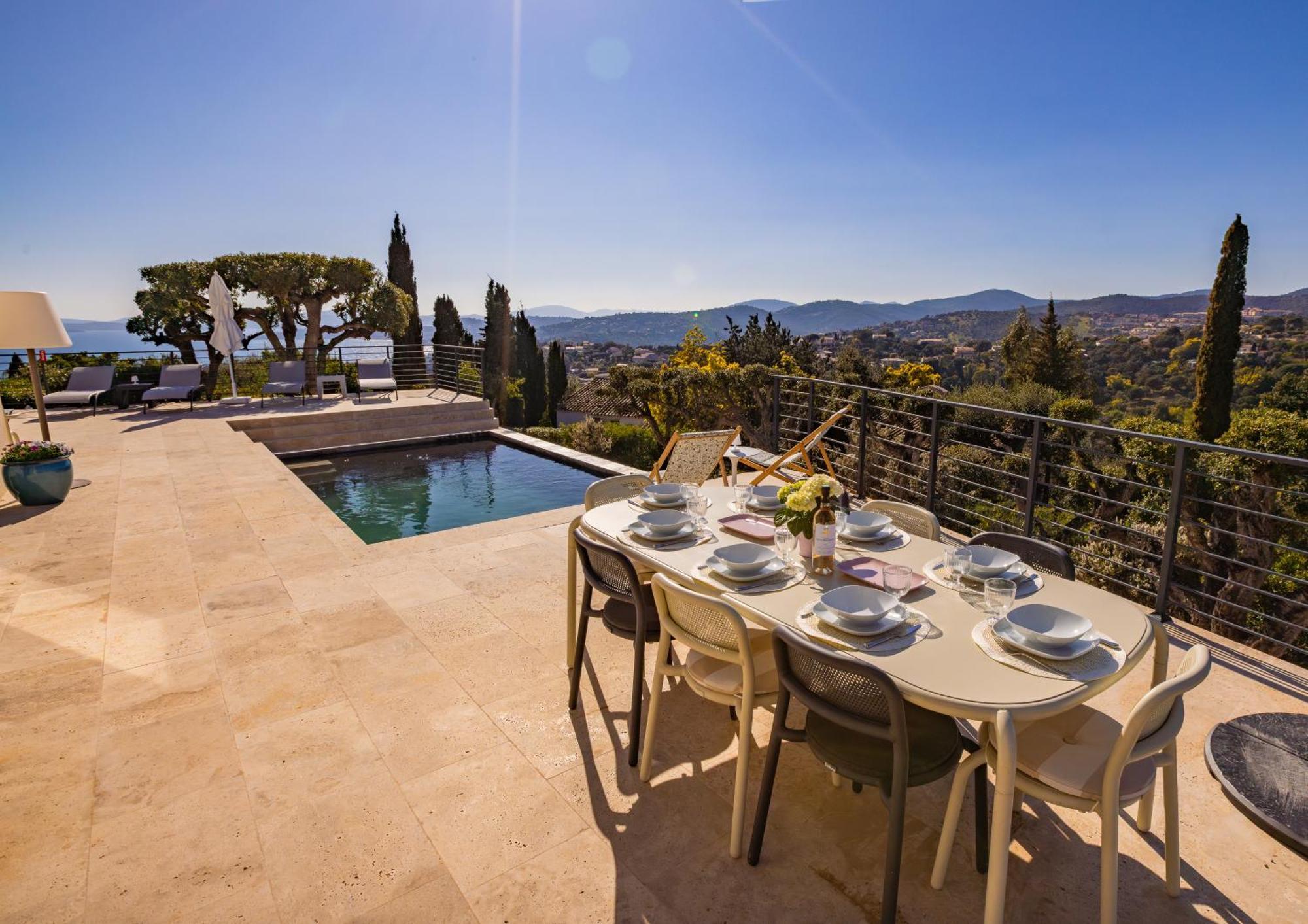 Superbe Villa, Incroyable Vue Mer, Piscine Chauffee, Climatisee Sainte-Maxime Exterior photo